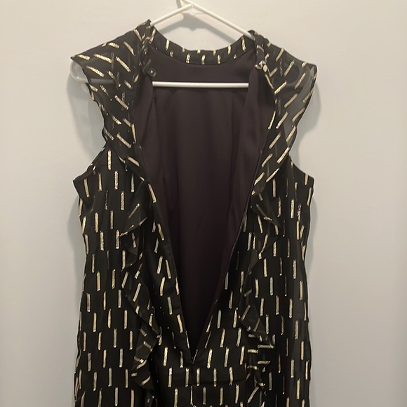 Womens Black and Gold Worthington Dress - Picture 4 of 9